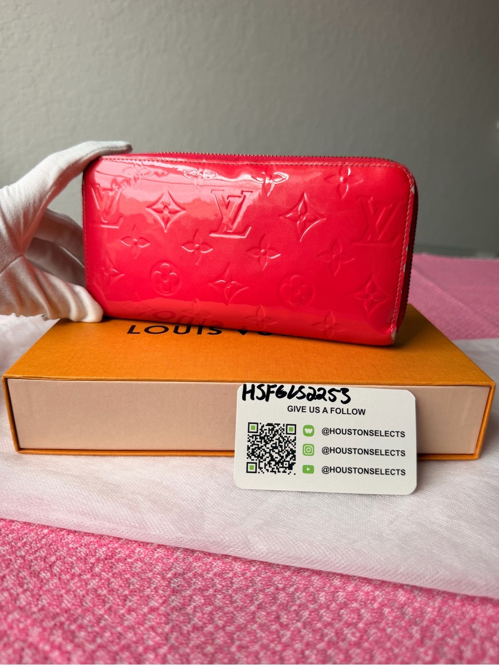 Louis Vuitton Zippy Wallet Monogram Vernis Rose Litchi Pink Patent - Picture 12 of 12